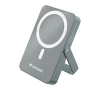 Verbatim Charge 'n' Go MagSafe Power Bank 10,000mAh Grey 15W Magnetic - PD 22W Fast Charge LED Indicator & Foldable Stand for iPhone 16/15/14/13/12 Pro/Pro Max - Includes USB-C Cable