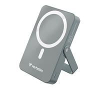 Verbatim Charge 'n' Go MagSafe Power Bank 10,000mAh Grey 15W Magnetic - PD 22W Fast Charge LED Indicator & Foldable Stand for iPhone 16/15/14/13/12 Pro/Pro Max - Includes USB-C Cable