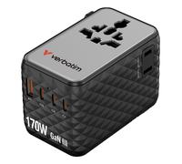 Verbatim Charge 'n' Travel 170W Universal Travel Adapter Black