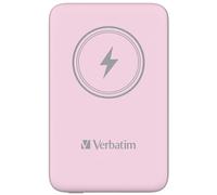 Verbatim Charge'n'Go Magnetic Powerbank 5000mAh 15W PD20W USB-C Pink | Wireless charger, small and magnetic for iPhone 17/16/15/14/13 Pro, Samsung Galaxy S25 / S25 Plus, iPad