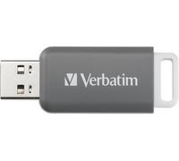 VERBATIM DataBar USB 2.0 Memory Stick - 128 GB, Grey, Silver/Grey