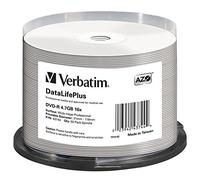 VERBATIM 43744 DVD-R AZO 4.7GB 16X DL+ Wide Printable 50 Pack