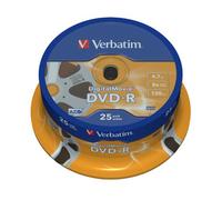 Verbatim Digital Movie Pack of 25 DVD-R Discs 16x 4.7 GB