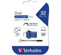 Verbatim Dual 32GB USB3.2 Gen1 USB-C and USB-A Drive, UK Seller