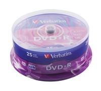 Verbatim 43500 4.7GB 16x DVD+R Matt Silver - 25pk Spindle 43500