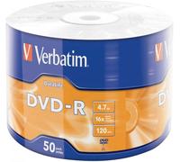 Verbatim DVD-R DATA LIFE 4.7GB 16X MATT SIVER SUR 50er-Pack Wrap Matt silver