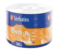 Verbatim DVD-R 16x, DataLife Matt Silver 4.7GB, Pack of 50, Writeable DVD Blanks with Hardcoat Scratch Guard, 16x Burning Speed