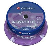 Verbatim DVD + R Double Layer Matt Silver 8x 8.5GB Spindle Pack of 25