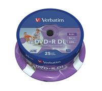 Verbatim DVD+R Double Layer Inkjet Printable 8x 8.5GB DVD+R DL 25pc(s)