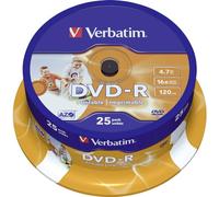 Verbatim DVD-R 43538 16x Wide Printable Spindle 25 Pack