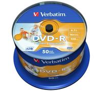 Verbatim DVD-R Blank recordable Discs 120 Mins 4.7GB 16x Printable Spindle 50pk