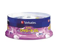 Verbatim DVD+R DL 8.5GB 8X with Branded Surface - 30pk Spindle - 96542, 30-Disc,Silver