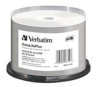 Verbatim 43754 DataLifePlus - DVD+R Wide Thermal Printable, 8.5GB, 8x Speed - (Pack of 50)
