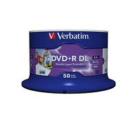 Verbatim 43703 8x Dual Layer Printable DVD+R - Spindle 50 Pack
