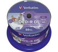 Verbatim 43703 8x Dual Layer Printable DVD+R - Spindle 50 Pack