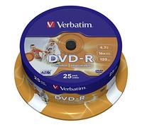 Verbatim DVD-R Wide Inkjet Printable ID Brand 4.7GB DVD-R AZO 25pc(s)