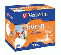 Verbatim DVD-R Wide Inkjet Printable ID Brand 4.7GB DVD-R 10pc(s)