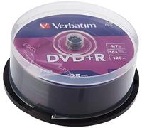 Verbatim DVD+R Spindle 43500 16x 4.7GB Pack of 25