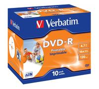 Verbatim DVD-R Wide Inkjet Printable ID Brand 4.7GB DVD-R 10pc(s)