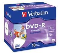 Verbatim DVD+R 4.7GB 16x Wide Photo Printable ID Brand