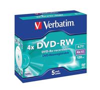 Verbatim DVD-RW 43285 4.7GB 4x 5-pack, individually cased