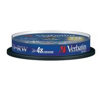 Verbatim DVD+RW, 4.7 GB, 4x Matt Silver, Spindle 10 Pack (DVD)