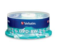 Verbatim DVD-RW Blank Discs 4.7GB 4X Recordable Discs - 30pk Spindle 95179