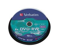 Verbatim DVD-RW Spindle 4x 4.7GB Pack of 10 43552