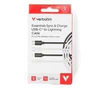 Verbatim Essentials Sync & Charge USB-C to Lightning Cables 1M 2 Pack Verbatim Essentials Sync & Charge USB-C to Lightning Cables 1M 2 Pack