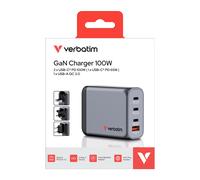 Verbatim GNC-100 100W 4-Port GaN Wall Charger USB-C PD