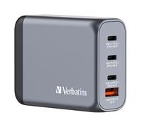Verbatim GNC-100 GaN Charger 100W with 2 x USB-C PD 100W / 1 x USB-C PD 65W / 1 x USB-A QC 3.0 (EU/UK/US)