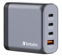 Verbatim GNC-140 GaN Charger 140W, 2x USB-C PD 140W/ USB-C PD 20W/ USB-A QC 3.0