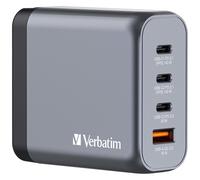 Verbatim GNC-140 GaN Charger 140W with 2 x USB-C PD 140W / 1 x USB-C PD 20W / 1 x USB-A QC 3.0 (EU/UK/US)