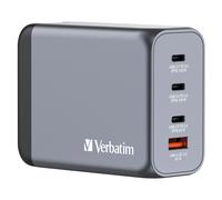 Verbatim GNC-200 GaN Charger 200W with 2 x USB-C PD 100W / 1 x USB-C PD 65W / 1 x USB QC 3.0 (EU/UK/US)