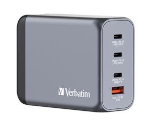 Verbatim GNC-200 GaN Charger 200W with 2 x USB-C PD 100W / 1 x USB-C PD 65W / 1 x USB QC 3.0 (EU/UK/US)