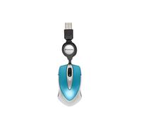 Verbatim Go Mini - USB Optical Travel Mouse with Retractable Cable, caribbean bl