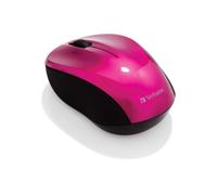 Verbatim GO NANO - mice (RF Wireless, office, Wheel, Batteries, Mac OS - pink Si