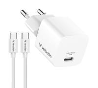 Verbatim Mini GaN Charger 20W Bundle with USB-C cable