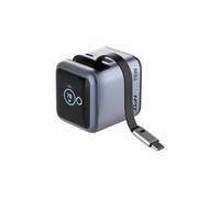 Verbatim Mini GaN Charger 70 W with Display and USB-C Cable Travel Adapter | Gan Charger Fast Charger with USB-A, USB-C, EU, UK, US Plug for Apple MacBook, iPad, iPhone 15 - iPhone 17, Samsung