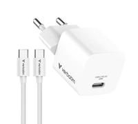 Verbatim Mini USB-C Charger 20W EU Plug with Cable