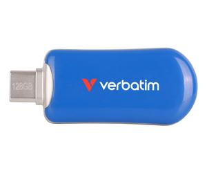 Verbatim Plectra USB-C Flash Drive Blue 128GB