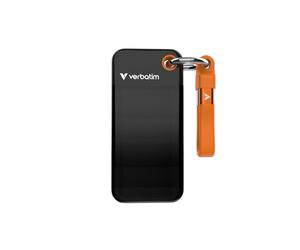 Verbatim Pocket SSD 128GB USB 3.2 Gen2 1000MB/s external SSD Black Orange | External hard drive with protective case, key ring and USB-C cable for mobile backups, gaming, travel, laptop, PC and Mac