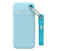 Verbatim Pocket SSD 1TB External SSD USB 3.2 Gen 2, up to 1000MB/s Read & Write External Hard Drive with 2 Rubber Cases (Black & Polar Blue) for PC, Mac & Console, Polar Blue