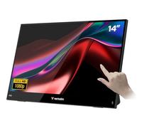 Verbatim Portable Touchscreen Monitor, Mobile 14 Inch Full HD Screen, Portable Monitor for Laptop, Tablet, Smartphone, PS5 or Nintendo Switch with USB-A, USB-C and HDMI Port, Black