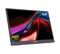 Verbatim Portable Monitor 15.6 Inch Full HD Portable Plastic Monitor for Laptop, Tablet, Smartphone, PS5 or Nintendo Switch with USB-A, USB-C and HDMI Connection, Black [Energy Class A]