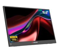Verbatim Portable Monitor 15.6 Inch Full HD Portable Plastic Monitor for Laptop, Tablet, Smartphone, PS5 or Nintendo Switch with USB-A, USB-C and HDMI Connection, Black [Energy Class A]
