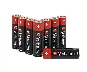 VERBATIM Premium AA alkaline batteries - 1.5V - AA-LR6 mignon - mignon-batteries AA - batteries for MP3-player, camera, remote control, shaver & more - Premium alkaline battery - 8 pcs
