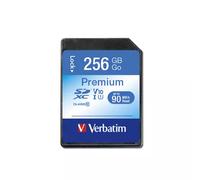 Verbatim Premium. Capacity: 256 GB Flash card type: SDXC Flash memory class: Class 10 Internal memory type: UHS-I Read speed: 90 MB/s Write speed: 10 MB/s UHS Speed Class: Class 1 (U1) Video Speed Cla