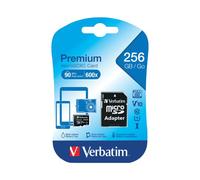 Verbatim Premium Micro SDXC Card with Adapter 256GB C10/U1 44087