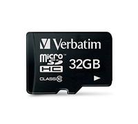 Verbatim Premium microSDHC memory card - 32 GB - SD card for Full-HD video recording - black memory card water-repellent & shock-resistant - SD memory card for camera smartphone tablet
